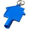 Maximilian house-shaped recycled utility key keychain in Blue