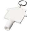 Maximilian house-shaped recycled utility key keychain in White