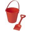 Tides recycled beach bucket and spade in Red