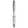 Curvy ballpoint pen with frosted barrel and grip in White