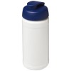 Baseline 500 ml recycled sport bottle with flip lid in White