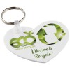 Tait heart-shaped recycled keychain in White
