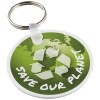 Tait circle-shaped recycled keychain in White