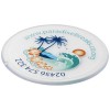 Renzo round plastic coaster in Transparent Clear