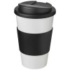 Americano® 350 ml tumbler with grip & spill-proof lid in White