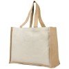 Varai 320 g/m² canvas and jute shopping tote bag 23L in Natural