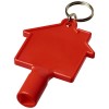 Maximilian house-shaped utility key with keychain in Red