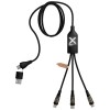 SCX.design C50 5-in-1 fast charging 100W/5A cable with digital display in Solid Black