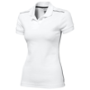 Backhand short sleeve ladies polo in white-solid