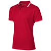 Deuce short sleeve men's polo with tipping in red