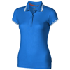 Deuce short sleeve women's polo with tipping in sky-blue
