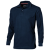 Point long sleeve men's polo in navy