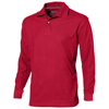 Point long sleeve men's polo in red