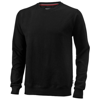 Toss crew neck sweater in black-solid