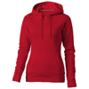 Alley hooded ladies sweater in red