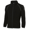 Drop shot full zip micro fleece jacket in black-solid