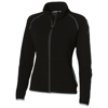 Drop shot full zip micro fleece ladies jacket in black-solid