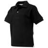 Forehand short sleeve kids polo in black-solid