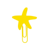 Tura Clip Bookmark in Yellow