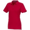 Beryl short sleeve women's GOTS organic recycled polo in Red