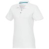 Beryl short sleeve women's GOTS organic recycled polo in White