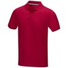 Graphite short sleeve men’s GOTS organic polo in Red