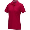 Graphite short sleeve women’s GOTS organic polo in Red