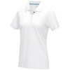 Graphite short sleeve women’s GOTS organic polo in White