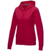 Ruby women’s GOTS organic recycled full zip hoodie in Red