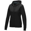Ruby women’s GOTS organic recycled full zip hoodie in Solid Black