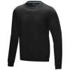 Jasper men’s GOTS organic recycled crewneck sweater in Solid Black