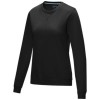 Jasper women’s GOTS organic recycled crewneck sweater in Solid Black