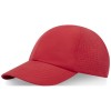 Mica 6 panel GRS recycled cool fit cap in Red