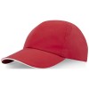 Morion 6 panel GRS recycled cool fit sandwich cap in Red