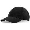 Morion 6 panel GRS recycled cool fit sandwich cap in Solid Black