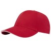 Topaz 6 panel GRS recycled sandwich cap in Red