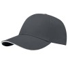 Topaz 6 panel GRS recycled sandwich cap in Storm Grey