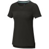 Borax short sleeve women's GRS recycled cool fit t-shirt in Solid Black