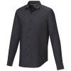 Cuprite long sleeve men's GOTS organic shirt in Solid Black