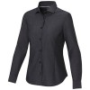 Cuprite long sleeve women's GOTS organic shirt in Solid Black