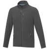 Amber men's GRS recycled full zip fleece jacket in Storm Grey