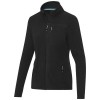Amber women's GRS recycled full zip fleece jacket in Solid Black