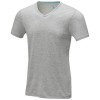 Kawartha short sleeve men's GOTS organic V-neck t-shirt in Grey Melange