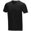 Kawartha short sleeve men's GOTS organic V-neck t-shirt in Solid Black