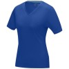 Kawartha short sleeve women's GOTS organic V-neck t-shirt in Blue