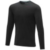 Ponoka long sleeve men's GOTS organic t-shirt in Solid Black