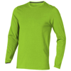 Ponoka long sleeve men's organic t-shirt in apple-green