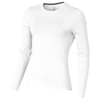 Ponoka long sleeve women's organic t-shirt in white-solid