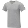 Somoto short sleeve men's V-neck t-shirt  in Heather Grey