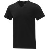 Somoto short sleeve men's V-neck t-shirt  in Solid Black
